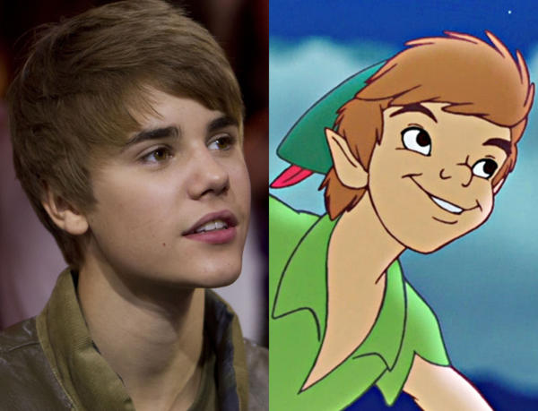 Justin Bieber y peter Pan